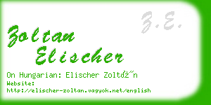 zoltan elischer business card
